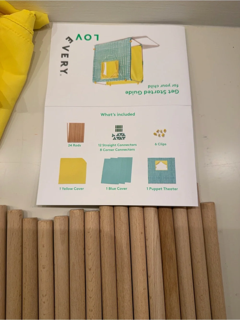 Lovevery Kids Puppet Theater Set – Blue and Yellow Covers